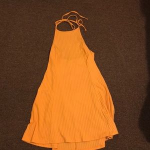 Yellow halter dress